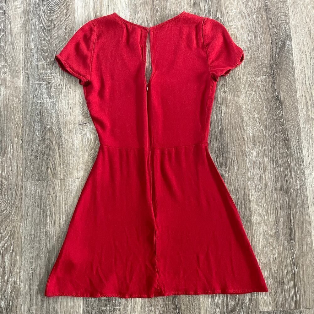 Reformation A-Line Flare Mini Dress in Red - Size: 2 - Picture 8 of 9